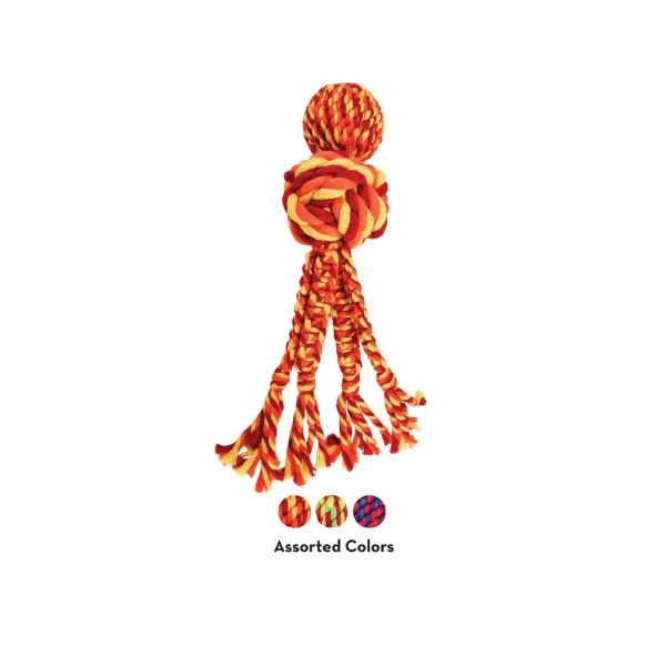 KONG Wubba Weaves S rot/orange/gelb