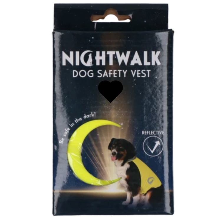 Nightwalk Dog Safety Vest gelb small