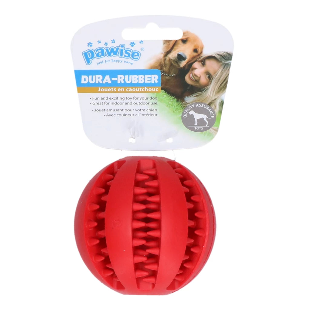 Rubber Leckerchenball rot 7,5cm