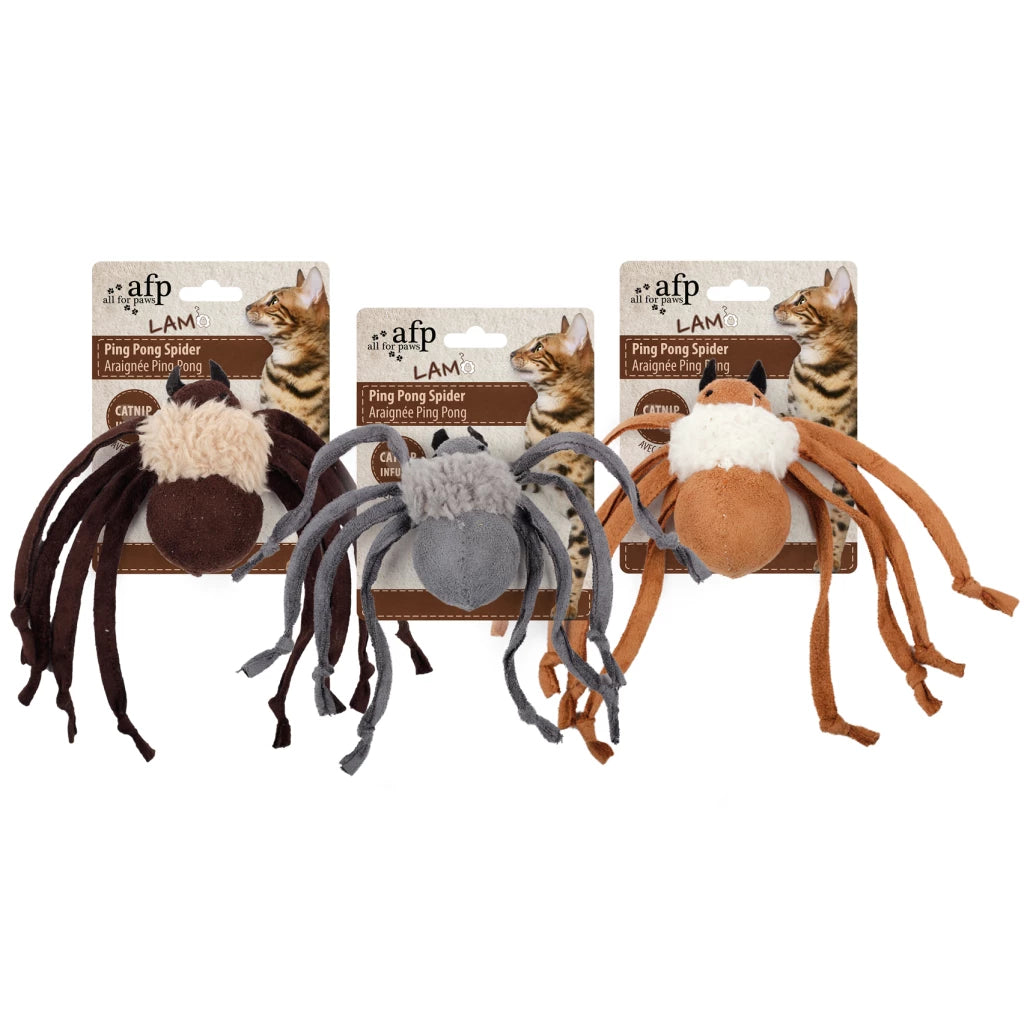 Katzenspielzeug "Spinne" hellbraun