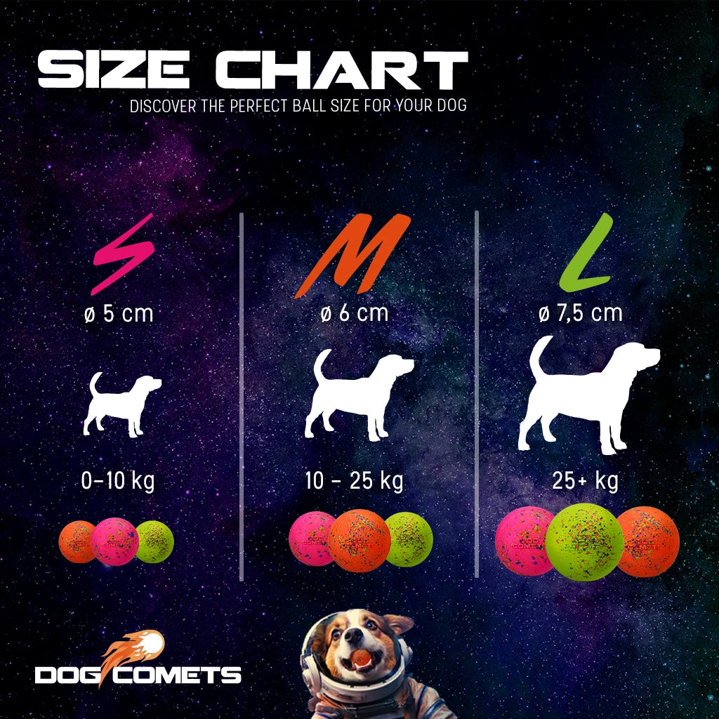 Dog Comets Ball Stardust Grün M