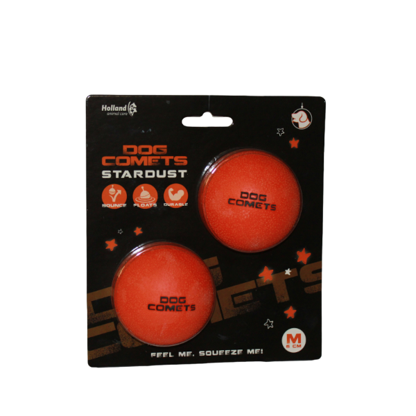 Dog Comets Stardust Orange M (2 Bälle-Set)