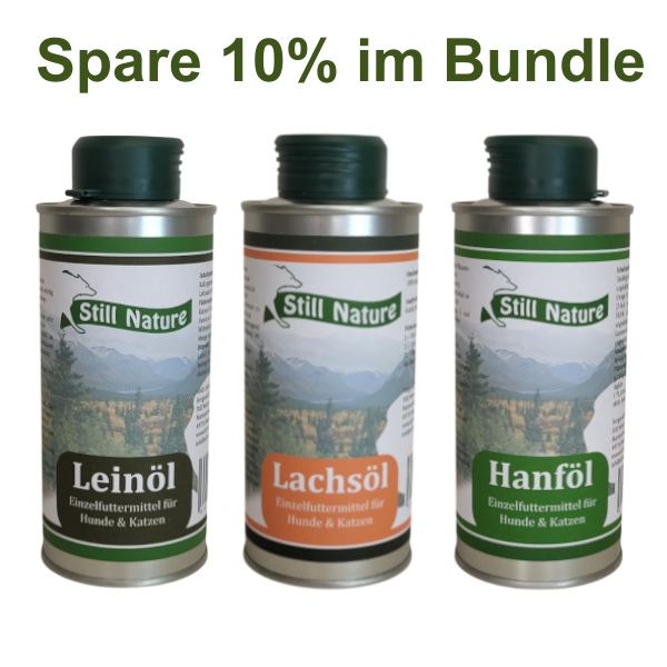 Öl Bundle - Lachs-, Lein-, und Hanföl je 250 ml
