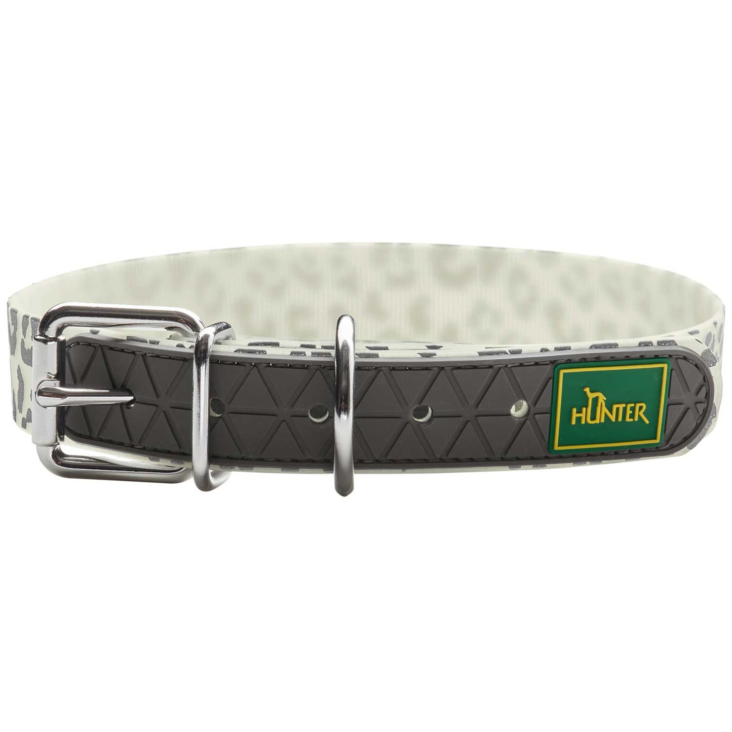 Halsband Convenience Reflect Glow S-M (45), weiß Leopardenmuster