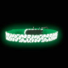 Halsband Convenience Reflect Glow S-M (45), weiß Leopardenmuster