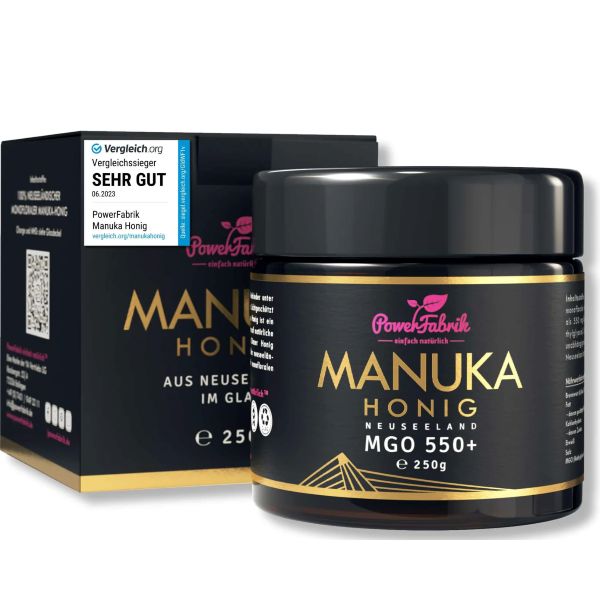 Manuka Honig 250+/550+ MGO aus Neuseeland im Glas 250g
