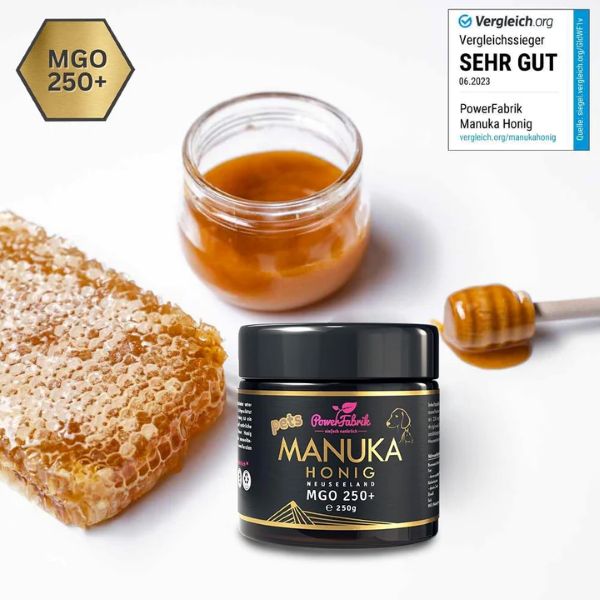 Manuka Honig 250+/550+ MGO aus Neuseeland im Glas 250g