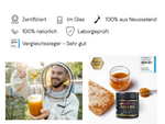 Manuka Honig 250+/550+ MGO aus Neuseeland im Glas 250g
