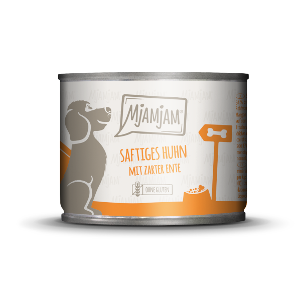 Mjamjam Hund Saftiges Huhn mit zarter Ente