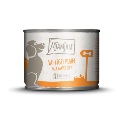 Mjamjam Hund Saftiges Huhn mit zarter Ente