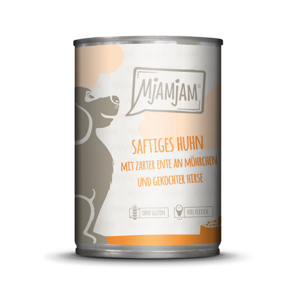 Mjamjam Hund Saftiges Huhn mit zarter Ente
