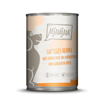 Mjamjam Hund Saftiges Huhn mit zarter Ente