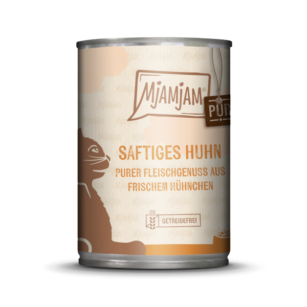 Mjamjam Katze saftiges Hühnchen pur