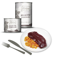 Mjamjam Hund Köstliches Pferd an gedämpften Kürbis