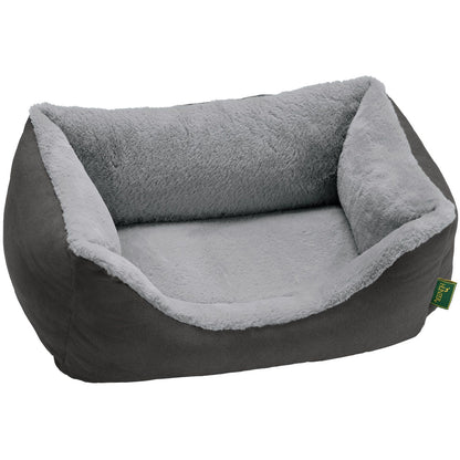 Orthopädisches Hundesofa Rockford S (60 x 40 cm), anthrazit/hellgrau