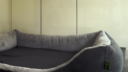 Orthopädisches Hundesofa Rockford XL (120 x 90 cm), anthrazit/hellgrau