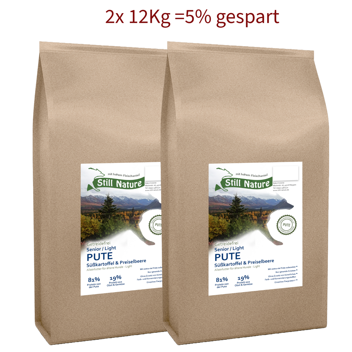 Still Nature | Pute mit Süßkartoffel und Preiselbeeren | Senior / Light