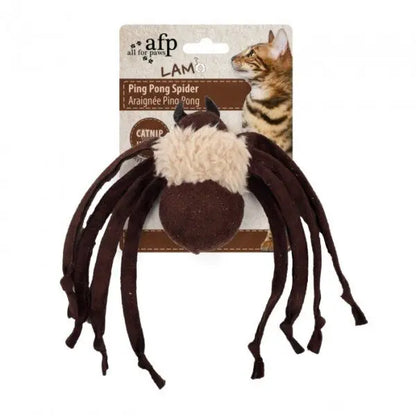 Katzenspielzeug "Spinne" dkl. braun
